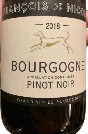 Bourgogne Rouge 2018 - FRANÇOIS DE NICOLAY