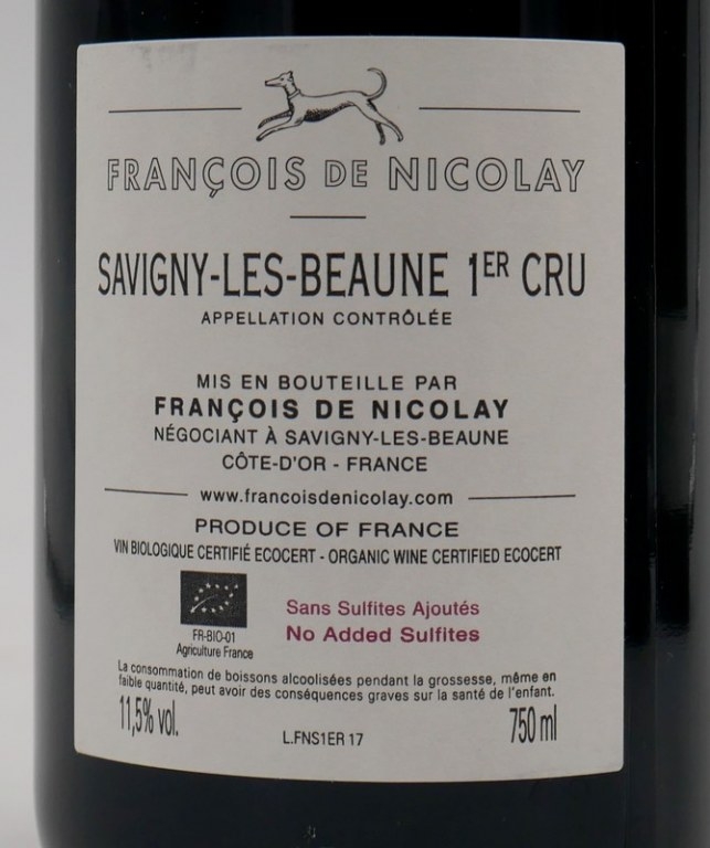 Savigny-les-Beaune "Les Vermots" 2018 - FRANÇOIS DE NICOLAY